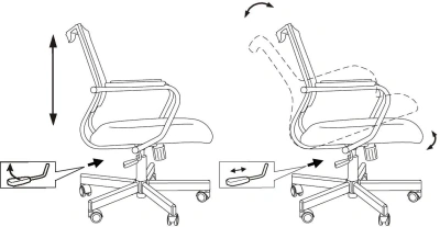 Кресло Бюрократ CH Balance-Low PU черный экокожа низк.спин. крестов. металл