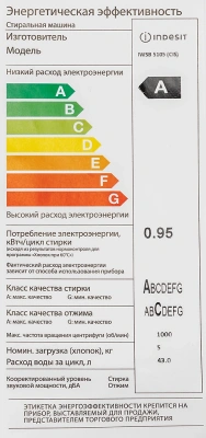 Стиральная машина Indesit EcoTime IWSB 5105 класс: A загр.фронтальная макс.:5кг белый