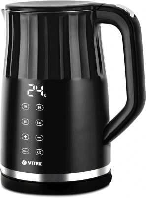 Чайник электрический Vitek Starlight VT-8829 1.7л. 2200Вт черный корпус: металл/пластик