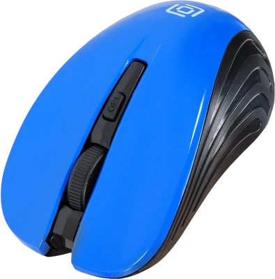 Мышь Оклик 545MW черный/синий оптическая 1600dpi беспров. USB для ноутбука 4but (368630)