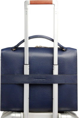 Деловая сумка женская Piquadro Patricia CA4098W140/BLU с отделением для ноутбука 14" синяя натур.кожа