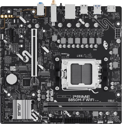 Материнская плата Asus PRIME B850M-F WIFI Socket AM5 AMD B850 2xDDR5 mATX AC`97 8ch(7.1) GbLAN RAID+VGA+HDMI