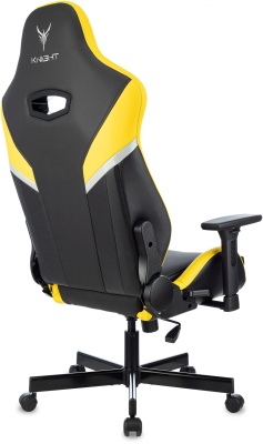 Кресло игровое Knight Thunder 5X черный/желтый экокожа крестов. металл