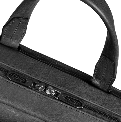 Деловая сумка мужская Piquadro Solm CA7025S141/N с отделением для ноутбука 14" черная натур.кожа