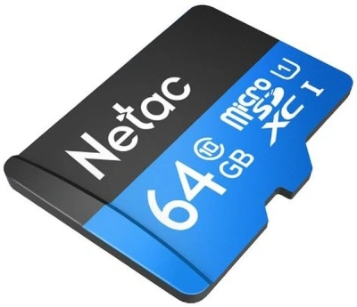 Флеш карта microSDXC 64GB Netac NT02P500STN-064G-R P500 + adapter