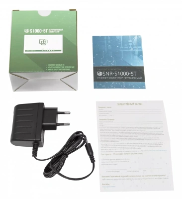 Коммутатор SNR SNR-S1000-5T (L2) 5x100Мбит/с неуправляемый