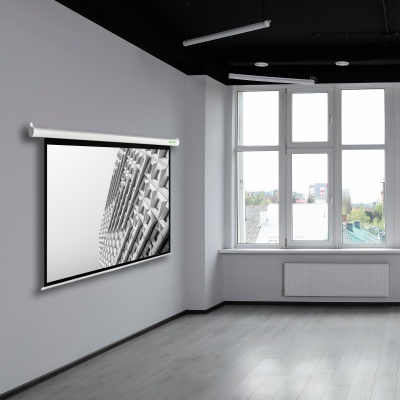 Экран Cactus 122" 220x220см MotoExpert CS-PSME-220x220-WT 1:1 настенно-потолочный рулонный белый (моторизованный привод)