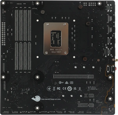Материнская плата MSI PRO B760M-A WIFI DDR4 Soc-1700 Intel B760 4xDDR4 mATX AC`97 8ch(7.1) 2.5Gg+HDMI+DP