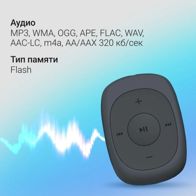 Плеер Flash Digma C2L 4Gb серый/FM/clip
