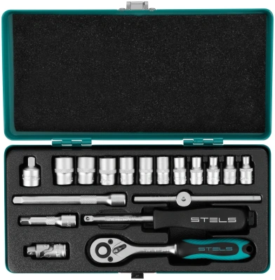 Набор инструментов Stels 13573 18 предметов (жесткий кейс)