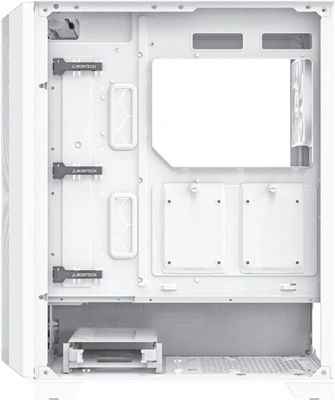 Корпус Montech Sky One Lite белый без БП ATX 5x120mm 5x140mm 2xUSB3.0 audio bott PSU