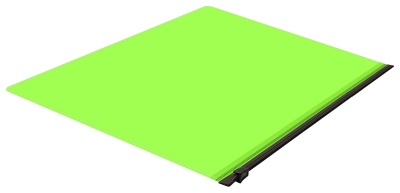 Папка на молнии Бюрократ Неон DNEBPM4ALETTBL A4+ полипропилен 0.15мм салатовый цвет молнии черный
