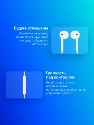 Гарнитура вкладыши Apple EarPods A1748 1.1м белый проводные в ушной раковине (MWTY3ZM/A)