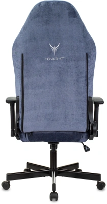 Кресло игровое Knight N1 Fabric синий Light-27 с подголов. крестов. металл