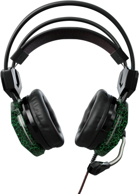 Наушники с микрофоном Оклик HS-L500G TOXIC черный 2.2м мониторные оголовье (472656)