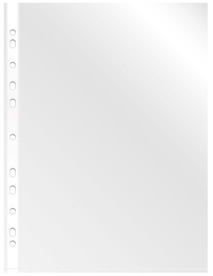 Папка-вкладыш Бюрократ Стандарт -013BT2 глянцевые A4+ 25мкм (упак.:100шт)