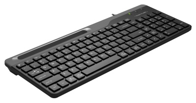 Клавиатура A4Tech FK25 черный/серый USB slim (FK25 BLACK) кабель 1.5м