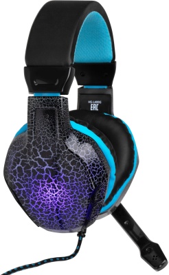 Наушники с микрофоном Оклик HS-L400G ZEUS черный/синий 2.2м мониторные оголовье (359480)