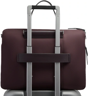 Деловая сумка женская Piquadro Lyra CA4021W92T/BO2 с отделением для ноутбука 15.6" бордовая нейлон/натур.кожа