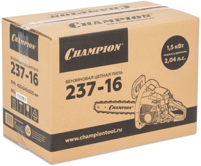 Бензопила Champion PN237-16 1500Вт 2л.с. дл.шины:16" (40cm)
