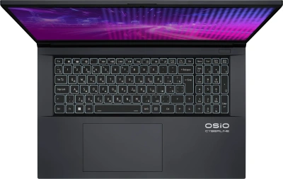 Ноутбук Osio CyberLine C170i-002 Core i5 12600H 16Gb SSD512Gb NVIDIA GeForce RTX4050 6Gb 17.3" IPS FHD (1920x1080) без ОС dk.grey WiFi BT Cam 3410mAh