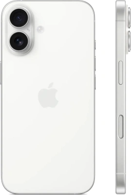 Смартфон Apple A3287 iPhone 16 256Gb белый моноблок 3G 4G 1Sim 6.1" 1179x2556 iOS 18 48Mpix 802.11 a/b/g/n/ac/ax/be NFC GPS Protect