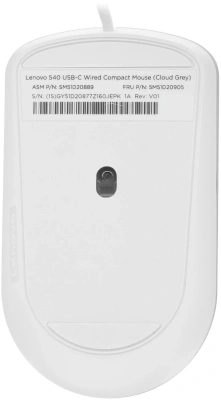 Мышь Lenovo 540 светло-серый оптическая 2400dpi USB 3but (GY51D20877)