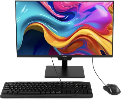 Моноблок Digma Action 23.8" Full HD Ryzen 5 3500U (2.1) 8Gb SSD256Gb Vega 8 Windows 11 Pro GbitEth WiFi BT 60W клавиатура мышь Cam черный 1920x1080