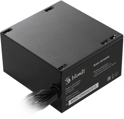 Блок питания Bloody ATX 600W BD-PS600W 80 PLUS WHITE (20+4pin) APFC 120mm fan 6xSATA RTL