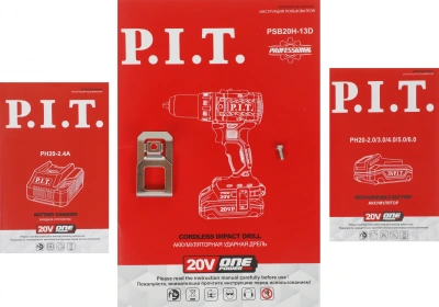 Дрель-шуруповерт P.I.T. PSB20H-13D/1 аккум. патрон:быстрозажимной (кейс в комплекте)