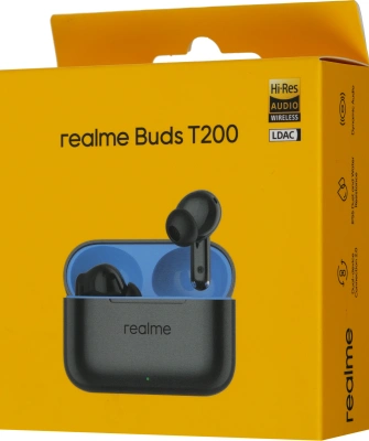 Гарнитура внутриканальные Realme Buds T200 серый беспроводные bluetooth в ушной раковине (6941764462069)