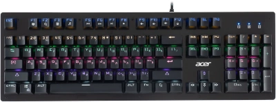 Клавиатура Acer OKW127 механическая черный USB Multimedia for gamer LED (ZL.KBDEE.00H) кабель 1.8м