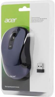 Мышь Acer OMR306 черный/серый оптическая 1600dpi беспров. USB 6but (ZL.MCECC.021)