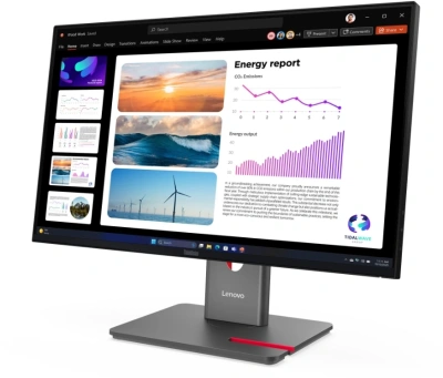 Монитор Lenovo 23.8" ThinkVision P24q-40 черный IPS LED 16:9 HDMI матовая HAS Piv 300cd 178гр/178гр 2560x1440 120Hz DP Quad 2K (1440p) USB 5.1кг