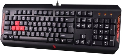 Клавиатура A4Tech Q100 черный USB for gamer LED (Q100 USB) кабель 1.8м