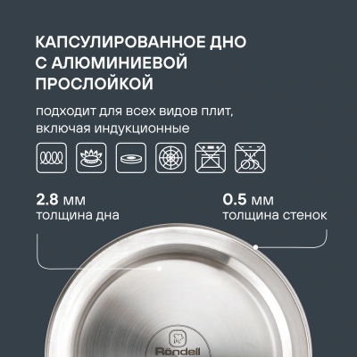 Чайник металлический Rondell Zart RDS-1828 2.7л. стальной