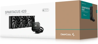 Система водяного охлаждения Deepcool Spartacus 420 ARGB Soc-AM5/AM4/1200/1700/1851 черный 4-pin 32.89dB Al LCD 350W 2647gr Ret (R-SPT420-BKDSMP-G-1)