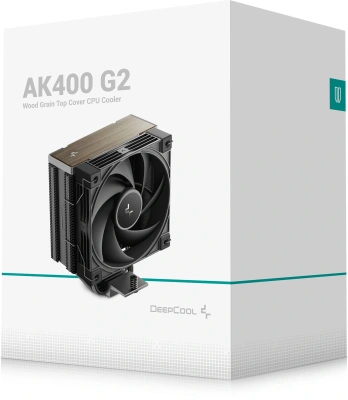 Устройство охлаждения(кулер) Deepcool AK400 G2 Soc-AM5/AM4/1200/1700/1851 черный/коричневый 4-pin 31.45dB Al+Cu 220W 950gr Ret (R-AK400G2-BKNNMN-GJD)