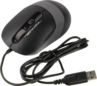 Мышь A4Tech Fstyler FM10 черный/серый оптическая 1600dpi USB 4but (FM10 GREY)