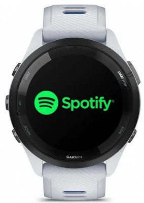 Смарт-часы Garmin Forerunner 265 33мм 1.3" AMOLED корп.черный/белый рем.белый (010-02810-11)