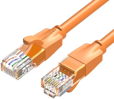 Патч-корд Vention IBEOH 1Гбит/с UTP 4 пары cat.6 CCA 2м оранжевый RJ-45 (m)-RJ-45 (m)