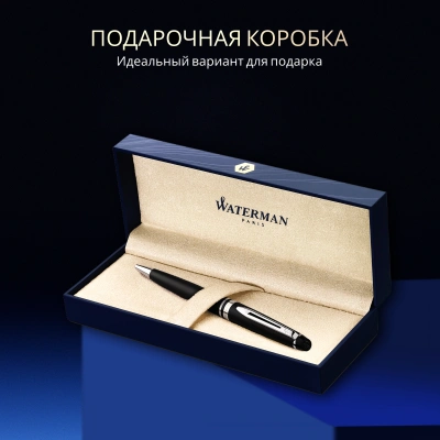 Ручка шариков. Waterman Expert 3 (S0951900) Muted Black CT M син. черн. подар.кор.