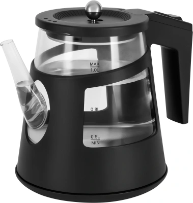 Чайник электрический Vitek VT-WK1083 1л. 1100Вт черный корпус: стекло