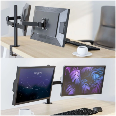 Кронштейн для мониторов Holder MDS-SU203-B черный 13"-32" макс.8кг настольный поворот и наклон верт.перемещ.