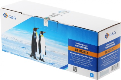 Картридж лазерный G&G GG-CF361X голубой (9500стр.) для HP CLJ M552dn/M553N/M553DN/M553X/M577C/M577Z/M577F/M577DN с чипом