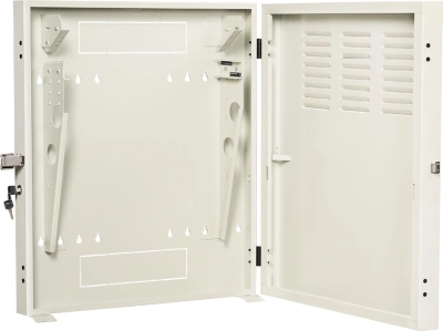 Шкаф коммутационный Lanmaster (TWT-CBVRT-2U-6X7-GY) настенный 2U 650x114мм пер.дв.металл направл.под винты 68кг серый 505мм 19кг 741мм IP20 сталь