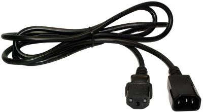 Шнур питания Lanmaster LAN-PP13/14-0.5-BK C13-С14 проводник.:3x0.75мм2 0.5м 220В черный