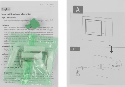 Видеодомофон Dahua DH-VTH2421FB-P черный