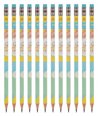 Карандаш ч/г Deli MiYou EC012-2B 2B шестигран. карт.кор. (12шт)