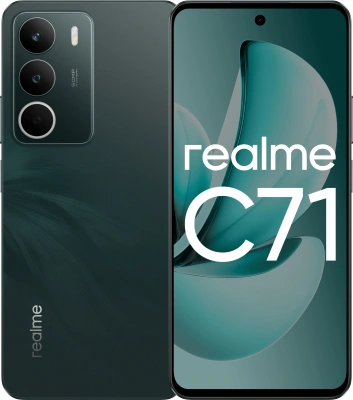 Смартфон Realme RMX5303 C71 256Gb 8Gb зеленый моноблок 3G 4G 2Sim 6.67" 720x1604 Android 15 50Mpix 802.11 a/b/g/n/ac NFC GPS GSM900/1800 GSM1900 FM